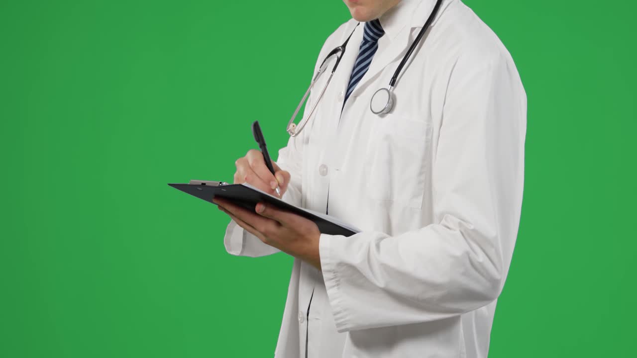 Young doctor in a lab coat