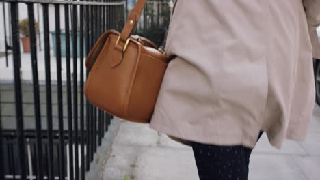 Hermosa-Mujer-India-Caminando-Por-La-Ciudad