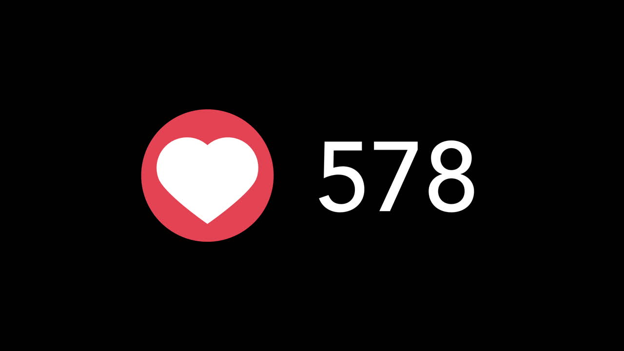 A stylized heart or like icon counting up from 1 to 1000, inspired by social media like and love symbols, for use to show popularity, likes, growth, business engagement, etc