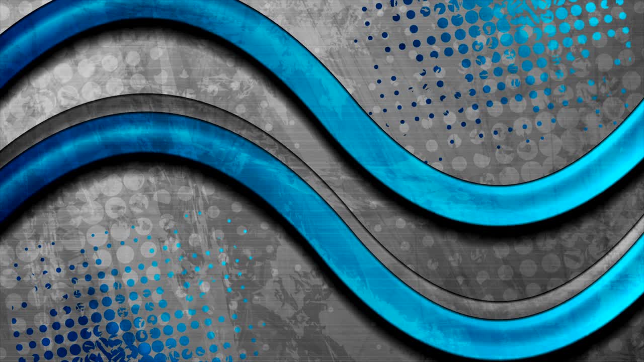 회색과 파란색 대조 파동 기업 비디오 애니메이션