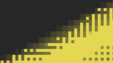 yellow pixels pattern in 8 bit on black gradient