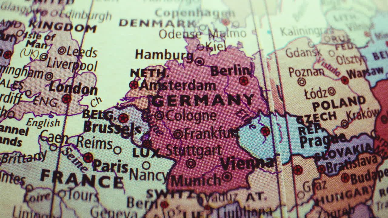 Map of Germany and Surrounding Countries