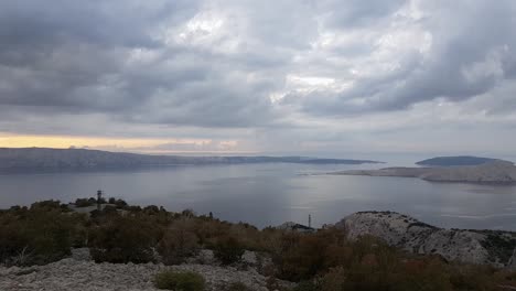 Scenic-Dalmatian-Islands-With-Vivid-Cloudscape-During-Sunset-In-Croatia