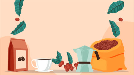 An-animation-of-Flat-background-for-international-coffee-day-celebration