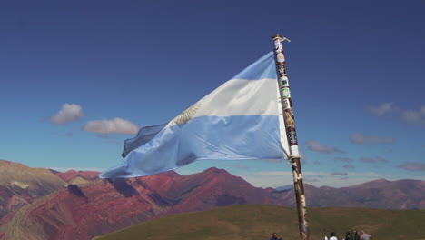 argentine flag in a sunny day