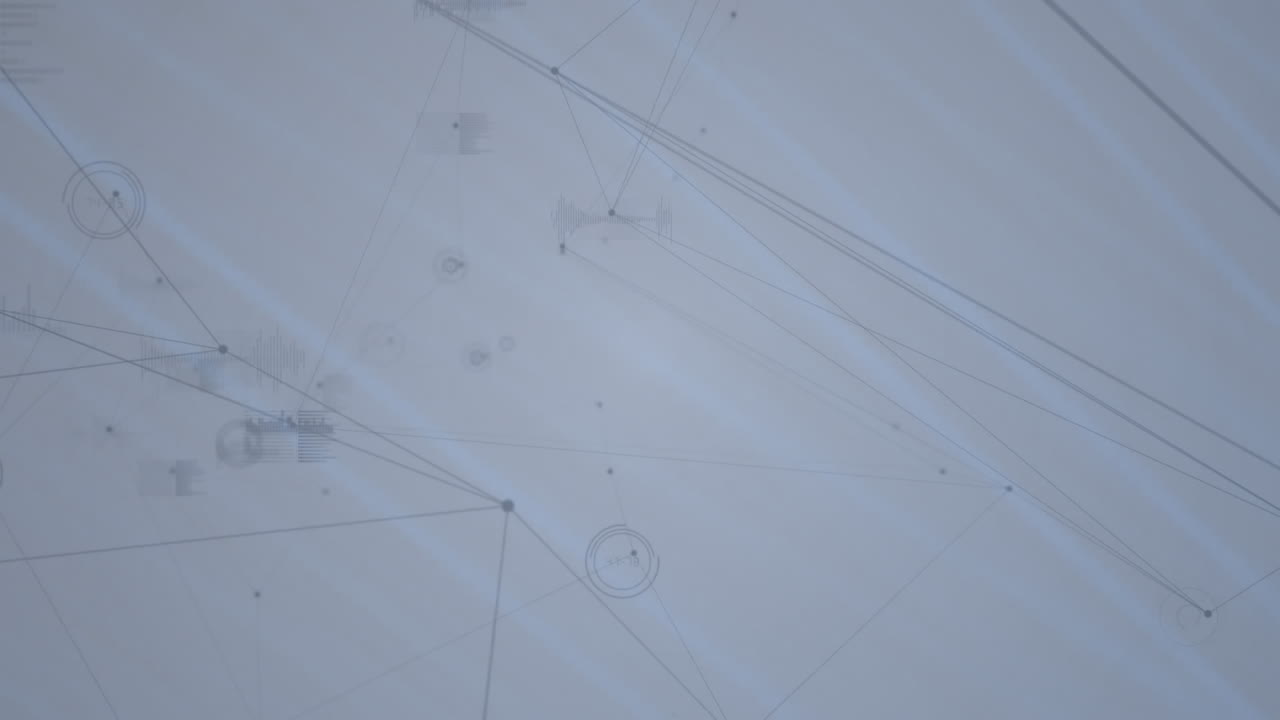 Animation of network of connections with statistics