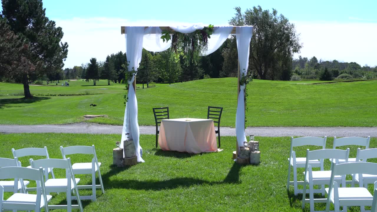 Wedding venue and chairs