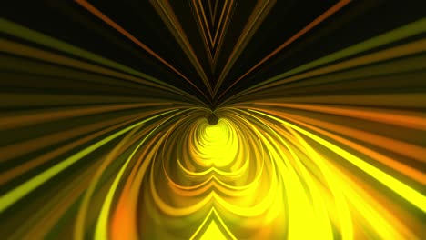 túnel colorido con líneas, generado por computadora. renderización 3d de fondo abstracto. vuelo dentro de un corredor de tiras