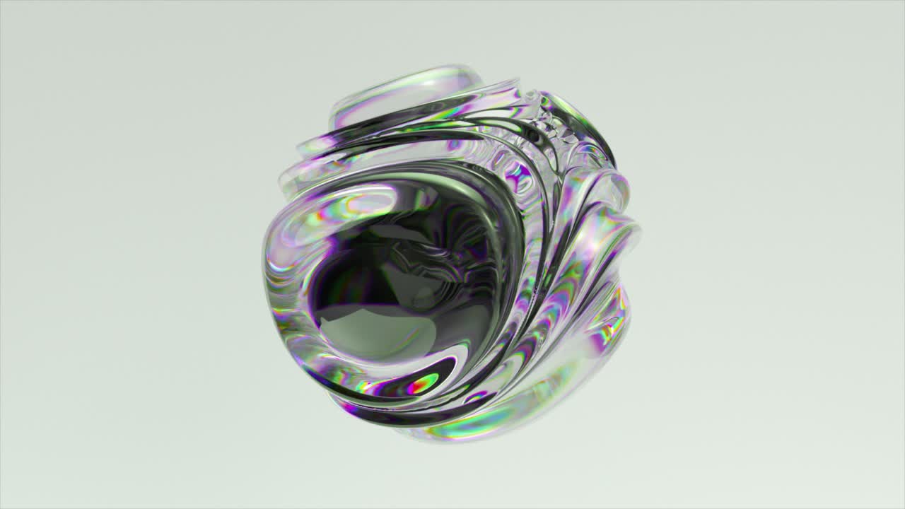 forma líquida irisante abstracta