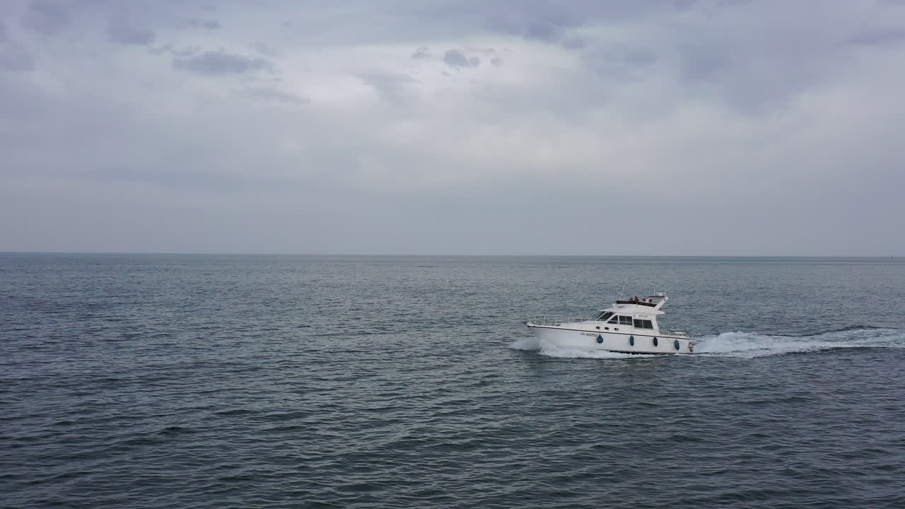 Free stock video - Motor boat in the mediterranean sea sete shore ...