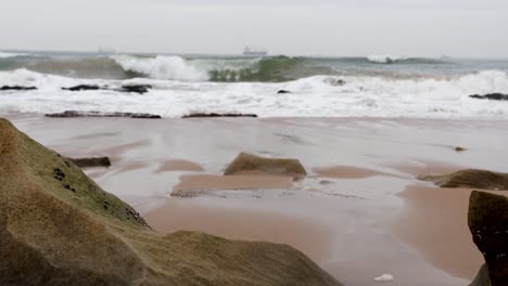 tracking-shot-of-the-rocky-beach