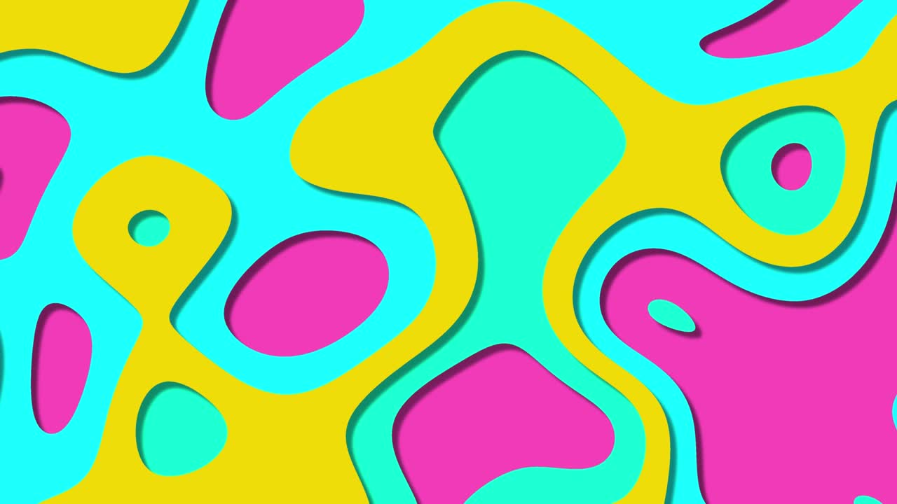 fondo de corte de papel falso abstracto. bucle sin costuras movimiento suave de capas multicolores