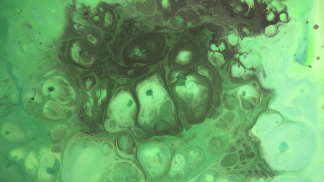 pintura de colores psicodélicos verdes en movimiento - fondo abstracto de 4k con patrón de mosaico