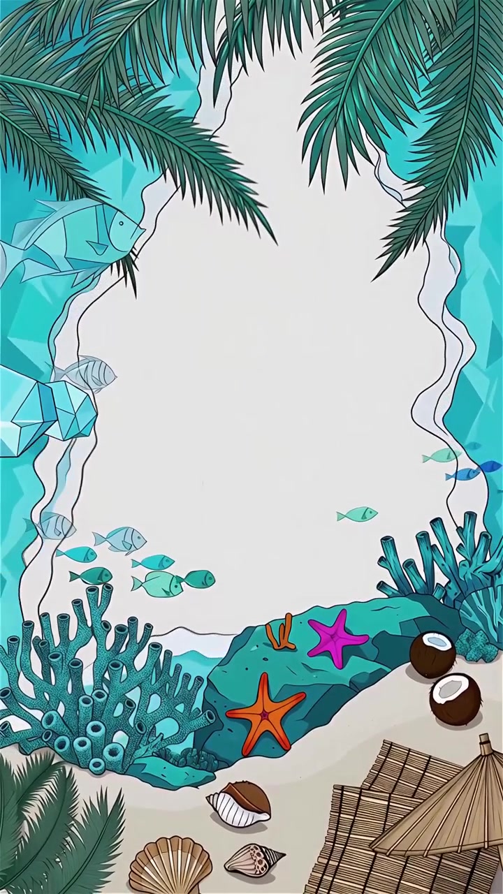Tropical Summer Background Animation 4K