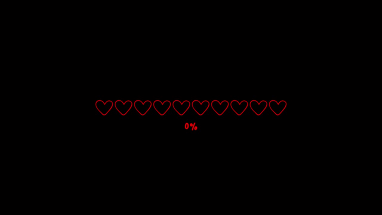 Animation colorful loading bar on black background.