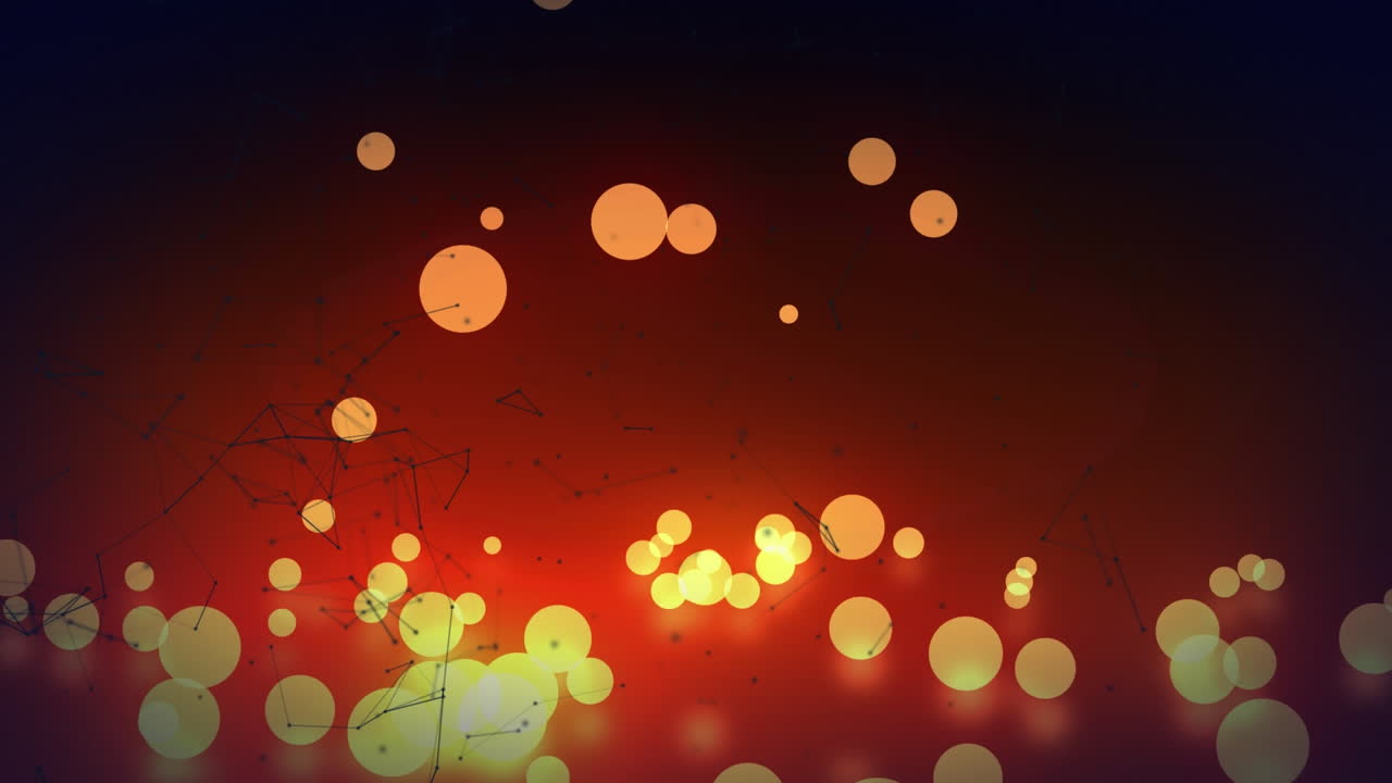 내리는 눈 위에 크리스마스 장식의 애니메이션