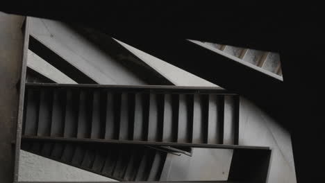 abstract, geometric steel stairway
