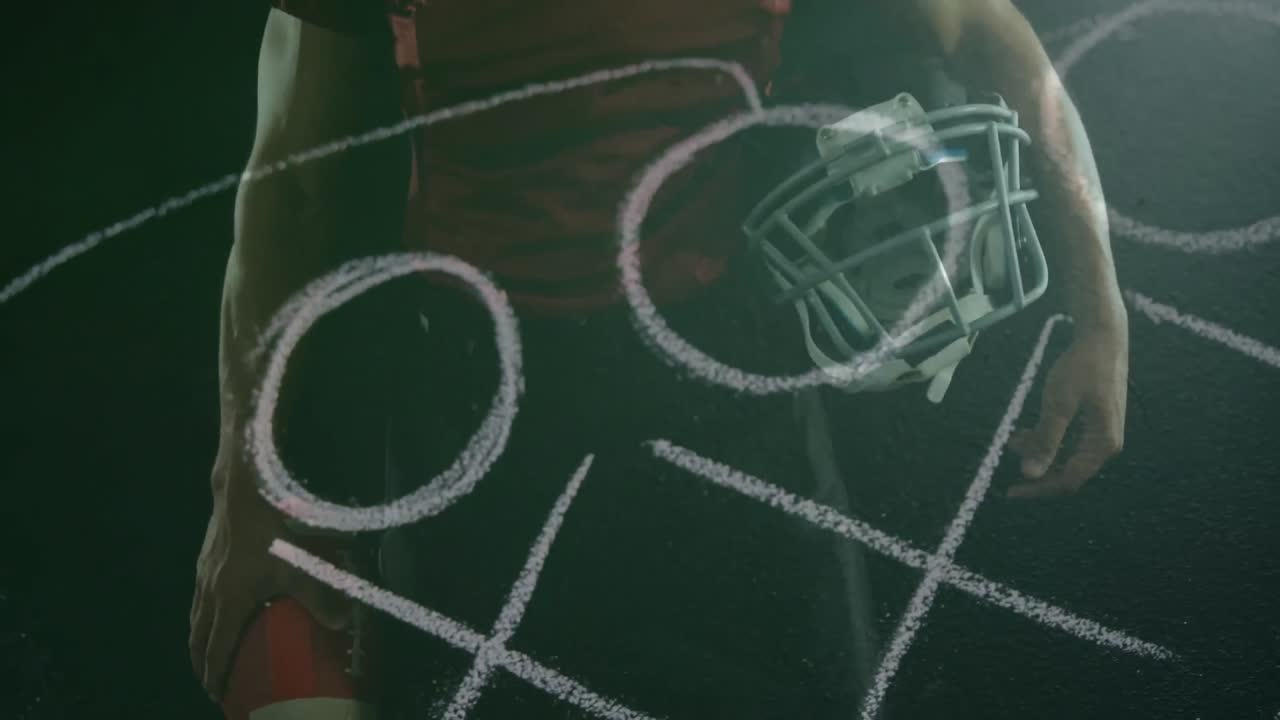 코치 계획을 가진 축구 선수