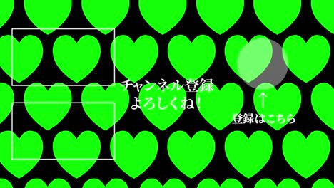movimientos simples del corazón lenguaje japonés tarjeta final gráficos de movimiento