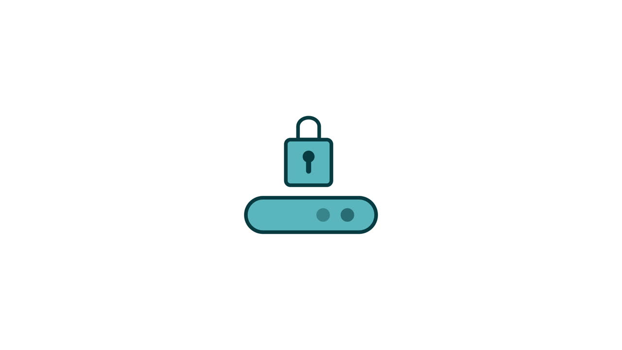 Animated Password Input with Locked Padlock Icon