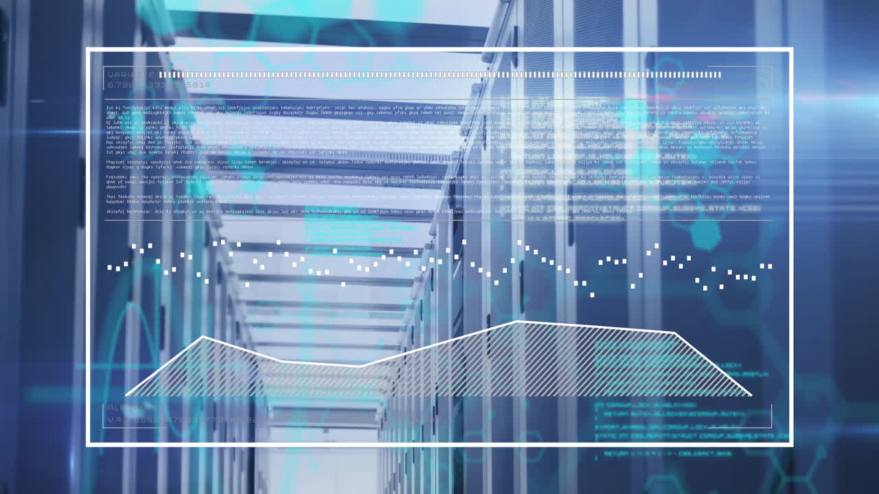 Animation of data processing over computer servers