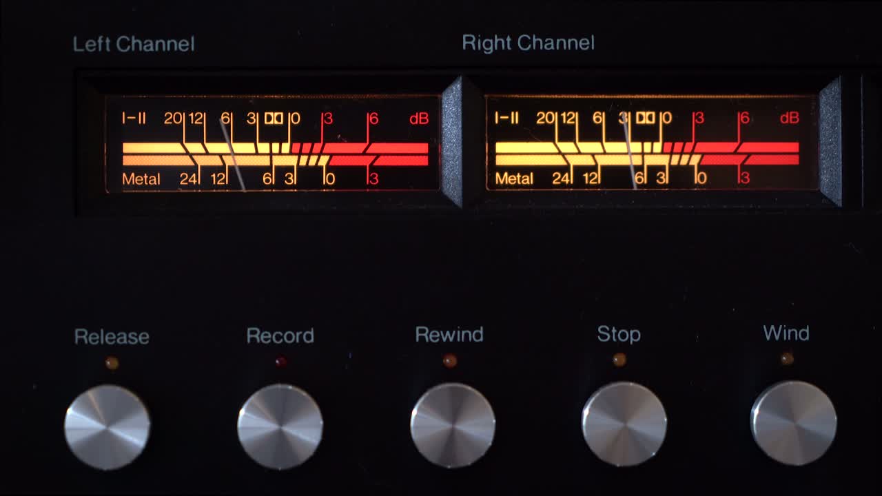 sony a7iii 1080p 30fps로 녹음된 빈티지 tandberg 카세트 플레이어