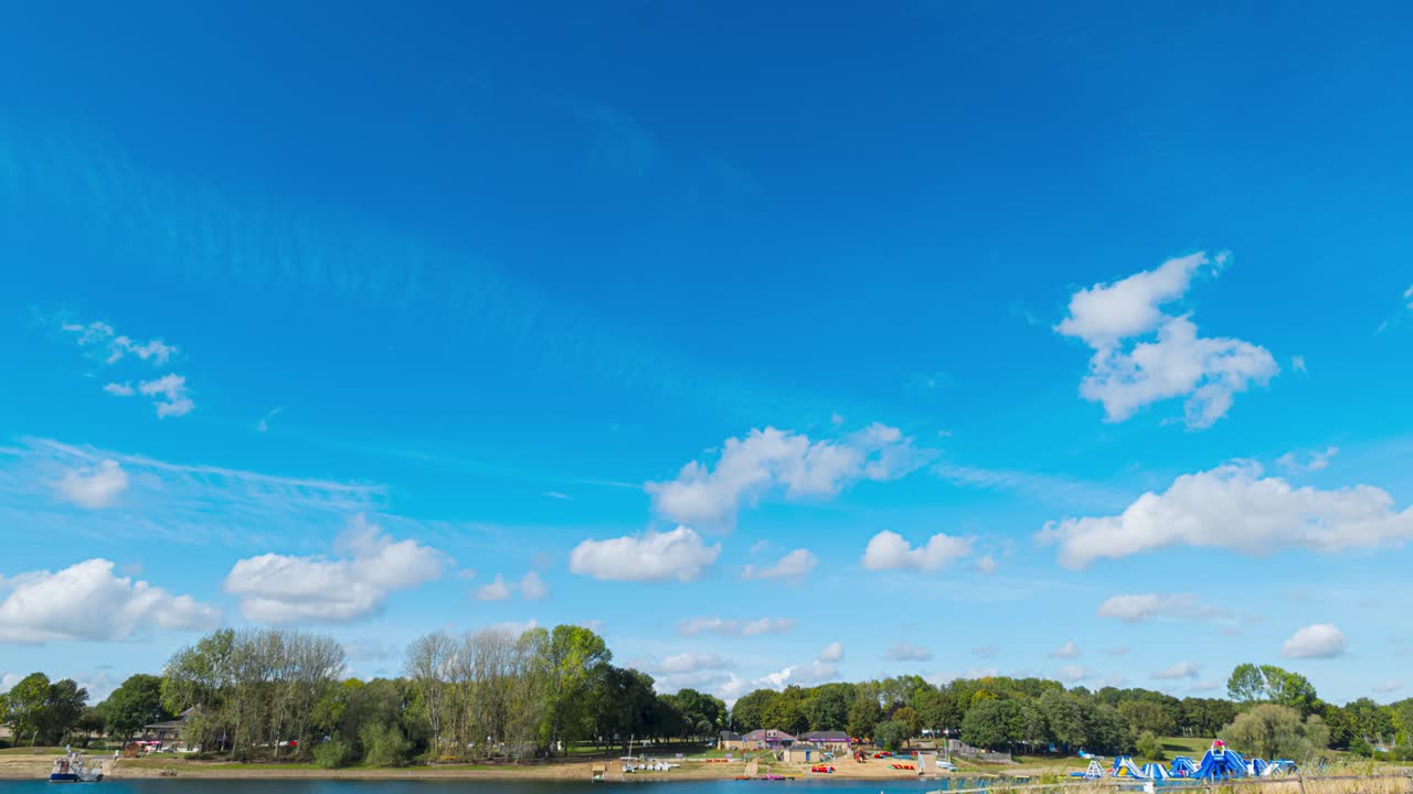 Rutland Water Aqua Park in Whitwell England United Kingdom time lapse