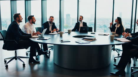 business meeting in modern office