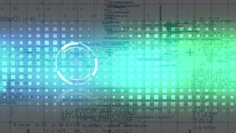animation of scan scope over data processing