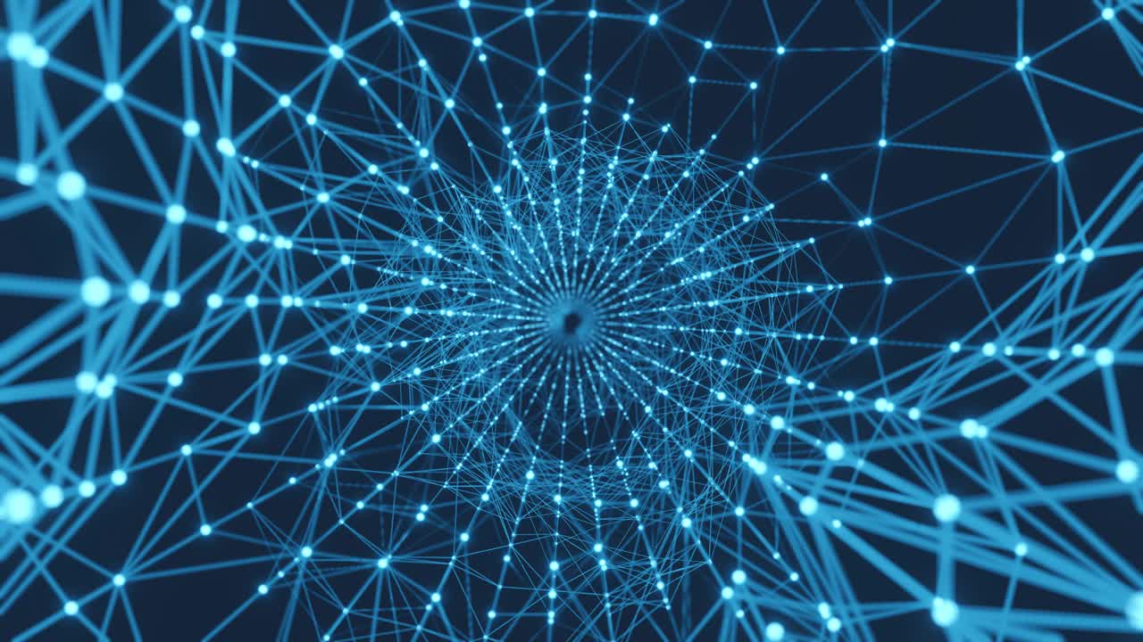 Seamless Loop Technology Digital Plexus Data Background