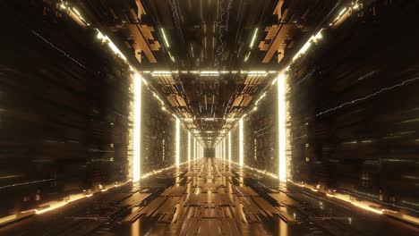 loop gold digital futuristic neon tunnel