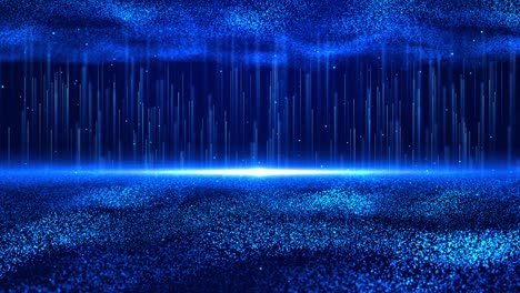 4k 파란 파동은 파란 빛의 입자가 상승하는 놀라운 움직임입니다.