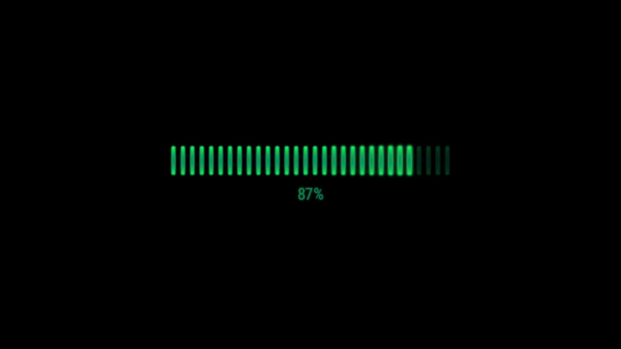 Animation colorful loading bar.