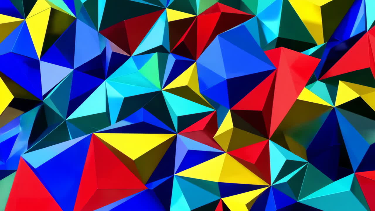 Abstract Colorful Geometric Polygons