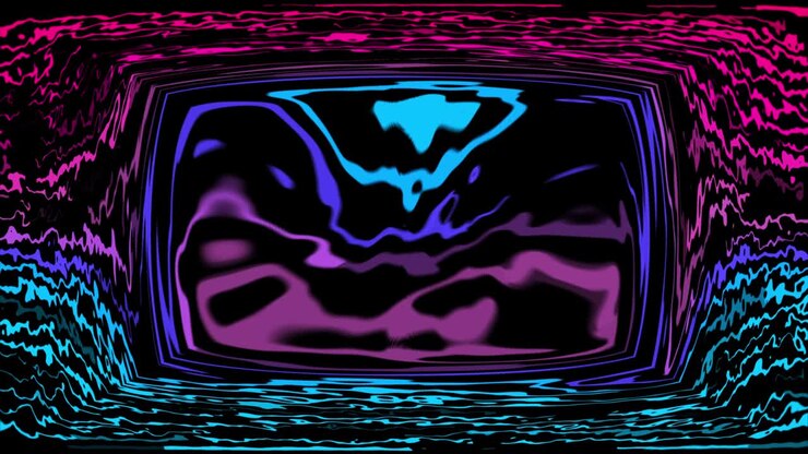 Background of abstract lines in blue and purple