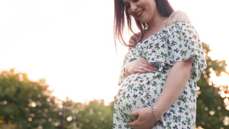 pregnant woman outdoors