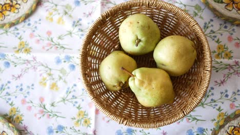 pears in a basket