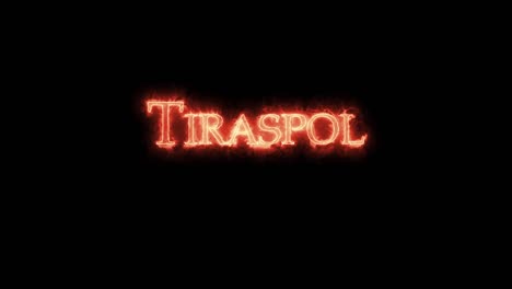 tiraspol escrito con fuego. bucle