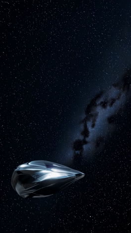 nave espacial futurista en el espacio