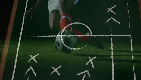 animación del dibujo del plan de juego sobre fondo verde