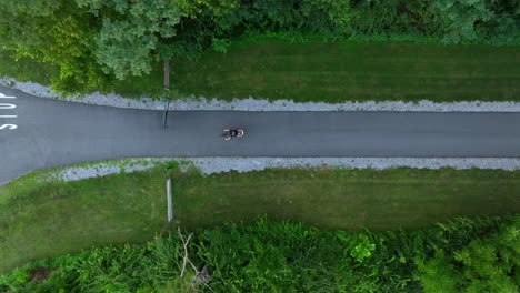 Birds-eye-view-of-person-riding-a-bicycle