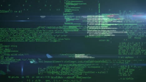 animation of data processing over black background