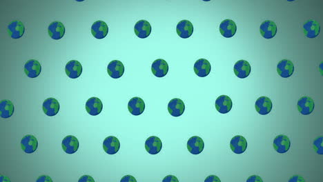 animación de globos que se mueven sobre un fondo verde