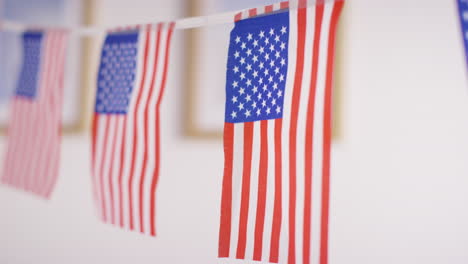 close up of american stars and stripes flag bunting for party celebrating 4th july independence day 3