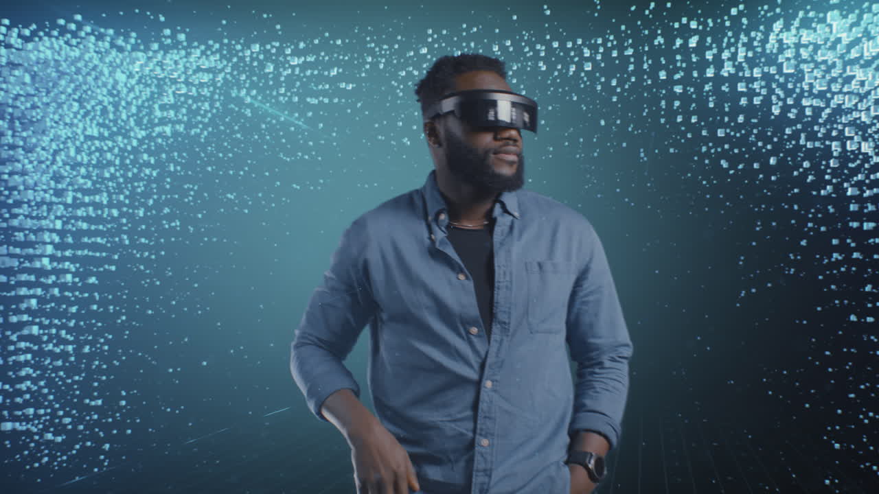 가상 현실을 경험하는 사람