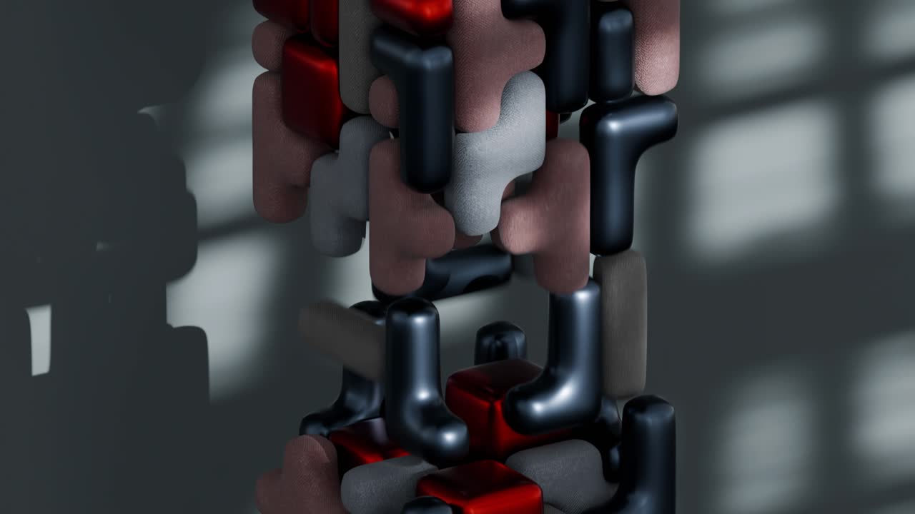 composición geométrica 3d abstracta