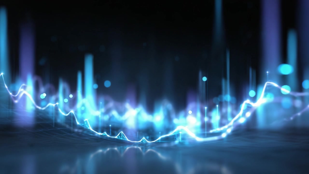 Dynamic Waveforms and Light Patterns: Artistic Representation of Sound Frequencies in a Visually Captivating Digital Landscape