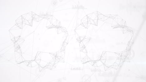 animation of network of connections over white background