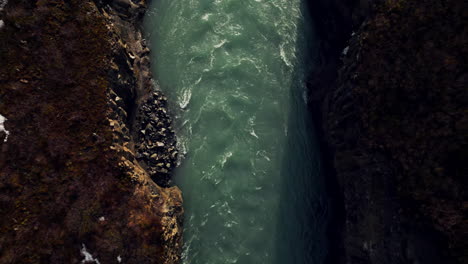 Aerial-view-of-majestic-waterfall