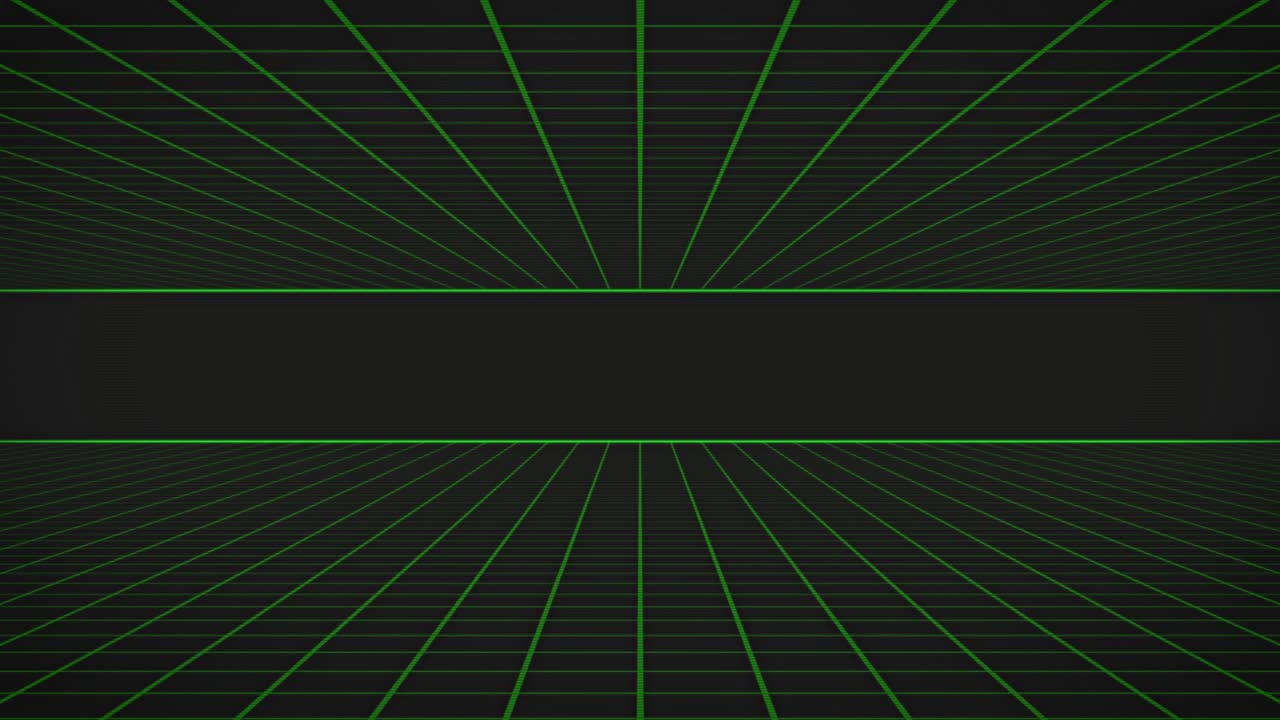 Ghosting entering topleft 3D HOHOHO shifting center dispersing returning presenting over green grid